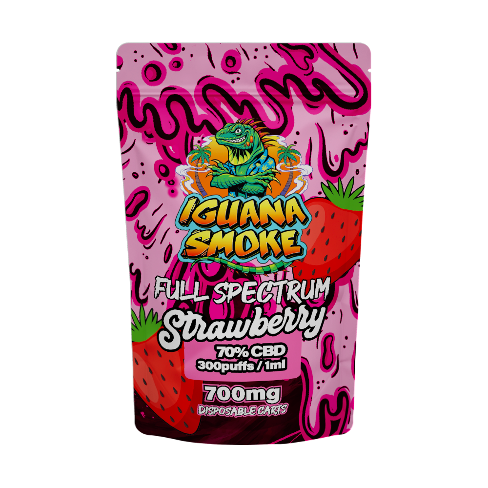 Iguana Smoke Cartucho CBD 70% Strawberry 1ml